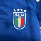 2023  Italy Home Kids  Soccer Jersey