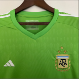 2023 Argentina 3 Star Goalkeeper Green  Soccer jersey (3 Stars 3星)