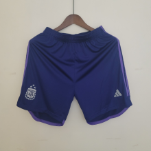 2022 Argentina 3-Star Shorts Away  Player   Version Soccer Jersey