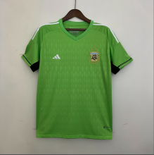 2023 Argentina 3 Star Goalkeeper Green  Soccer jersey (3 Stars 3星)