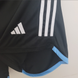 2022 Argentina 3 Star Shorts Black  Player   Version Soccer Jersey
