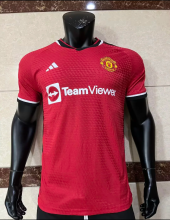 23/24 M-U Red home Player Version  Soccer Jersey