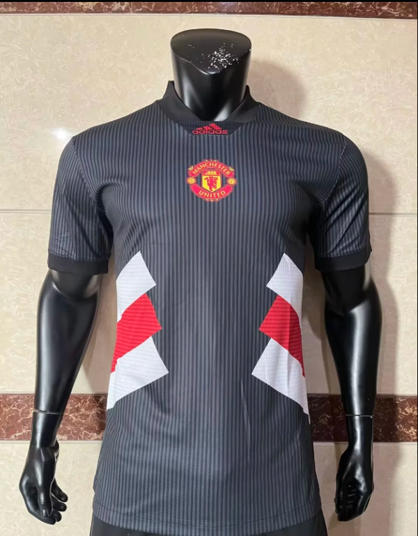 23/24 M-U Black casual  Player Version  Soccer Jersey