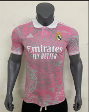 23-24 Real Madrid Pink Dragon commemorative edition Player Version  Soccer Jersey