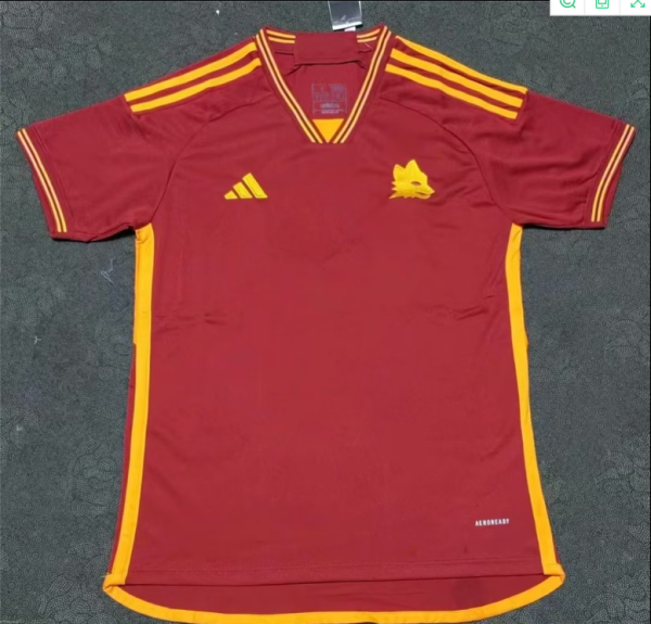 23/24 Rome Home Red Fan Version Soccer Jersey