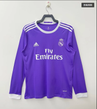 Retro 16/17  Real Madrid Long  Fan Version Away Soccer Jersey