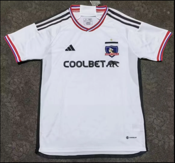 23/24 Colo Colo home white  Soccer Jersey