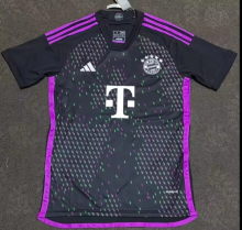 23-24 Bayern Munich away Fan Version  black Soccer Jersey