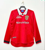 Retro 99/00  Man United  Home  Retro  long sleeve soccer Jersey