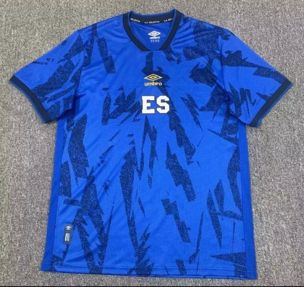 2023 El Salvador  Blue Jersey Fans Version