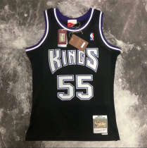 Retro 01 Sacramento Kings 55号 威廉姆斯 Black NBA Jerseys