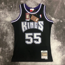 Retro 01 Sacramento Kings 55号 威廉姆斯 Black NBA Jerseys