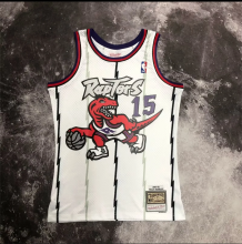 Retro 99  Toronto Raptors  white 15号 卡特 NBA Jerseys