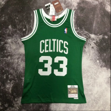 Retro 86 Boston Celtics 33号 伯德 Green  NBA Jerseys Hot Pressed 1:1 Quality