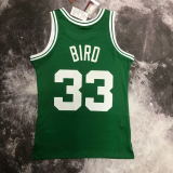 Retro 86 Boston Celtics 33号 伯德 Green  NBA Jerseys Hot Pressed 1:1 Quality