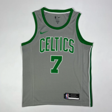 23/24 Boston Celtics gray 7号 布朗  NBA Jerseys Hot Pressed 1:1 Quality