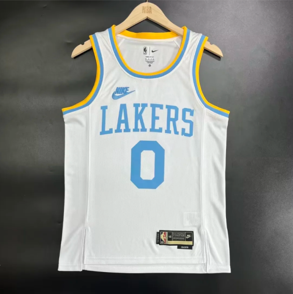 23  Los Angeles Lakers  0号 威少  NBA Jerseys