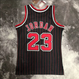 Retro 98  Chicago Bulls 23 号 Jordan Black stripe NBA Jerseys