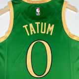 23/24 Boston Celtics city edition green 0号 塔图姆  NBA Jerseys Hot Pressed 1:1 Quality