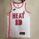 Retro 23 Season Miami Heats MIA  13号 阿德巴约  white  NBA Jerseys Hot Pressed 1:1 Quality
