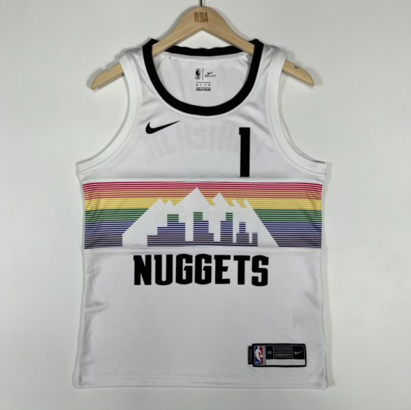 23/24 denver nuggets white  1号 波特  NBA Jerseys