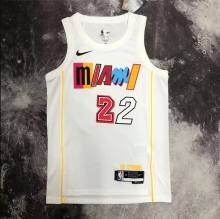 23 Season Miami Heats MIA city edition 22号 巴特勒  white  NBA Jerseys Hot Pressed 1:1 Quality