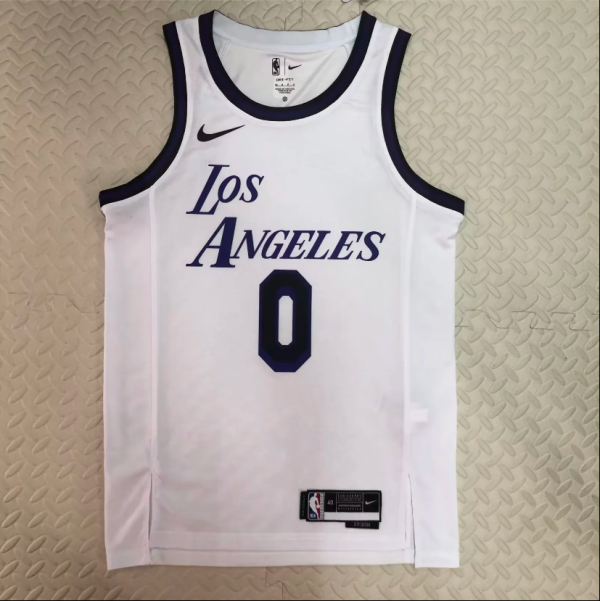 23  Los Angeles Lakers city edition  0号 威少 NBA Jerseys
