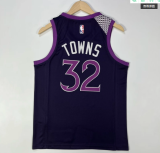 23/24 Minnesota Timberwolves  raisin  32号 唐斯  NBA Jerseys