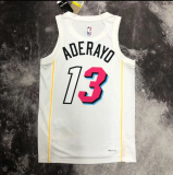 23 Season Miami Heats MIA city edition 13号 阿德巴约  white  NBA Jerseys Hot Pressed 1:1 Quality