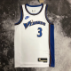 Retro  23 seasons Washington Wizards 3号 比尔 White  NBA Jerseys Hot Pressed 1:1 Quality