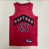 23 Toronto Raptors away red 43号 西亚卡姆  NBA Jerseys
