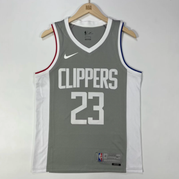 23 Los Angeles Clippers Bonus Edition Grey 23号 威廉姆斯 NBA Jerseys Hot Pressed 1:1 Quality