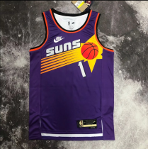 Retro 23 seasons Phoenix Suns  1号 布克  NBA Jerseys Hot Pressed 1:1 Quality
