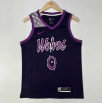 23/24 Minnesota Timberwolves  raisin  0号 拉塞尔  NBA Jerseys