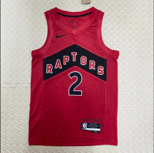23 Toronto Raptors away red 2号 伦纳德 NBA Jerseys
