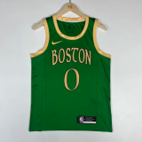 23/24 Boston Celtics city edition green 0号 塔图姆  NBA Jerseys Hot Pressed 1:1 Quality