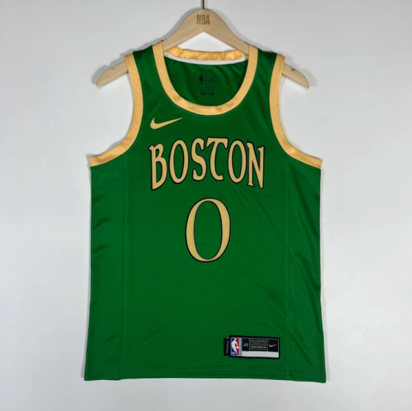 23/24 Boston Celtics city edition green 0号 塔图姆  NBA Jerseys Hot Pressed 1:1 Quality
