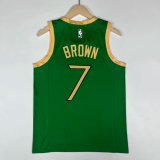 23/24 Boston Celtics city edition green 7号 布朗  NBA Jerseys Hot Pressed 1:1 Quality
