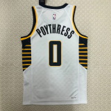 23   Indiana Pacers  home white 0号 哈利伯顿  NBA Jerseys