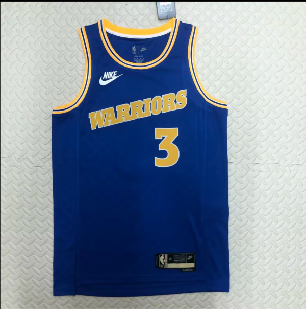 Retro seasons 23 golden state warriors  3号 普洱 NBA Jerseys