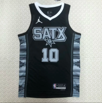 Seasons 23 San Antonio Spurs #10 DEROZAN Black  NBA Jerseys Hot Pressed 1:1 Quality