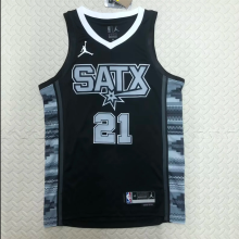 Seasons 23 San Antonio Spurs Flying limit  #21 DUNCAN Black  NBA Jerseys Hot Pressed 1:1 Quality