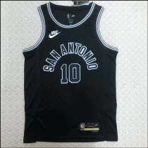 Retro seasons 23 San Antonio Spurs #10 DEROZAN Black  NBA Jerseys Hot Pressed 1:1 Quality