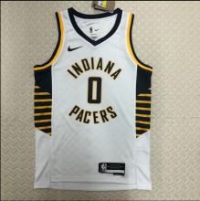 23   Indiana Pacers  home white 0号 哈利伯顿  NBA Jerseys