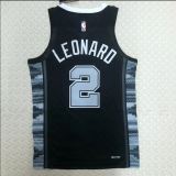 Seasons 23 San Antonio Spurs #2 Leonard Black  NBA Jerseys Hot Pressed 1:1 Quality