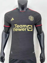 23-24 Black M-U Player Version  Soccer Jersey