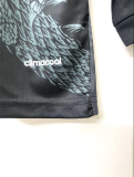 Retro 14/15  Real Madrid  Long Sleeve second  Away Black dragon style Soccer Jersey
