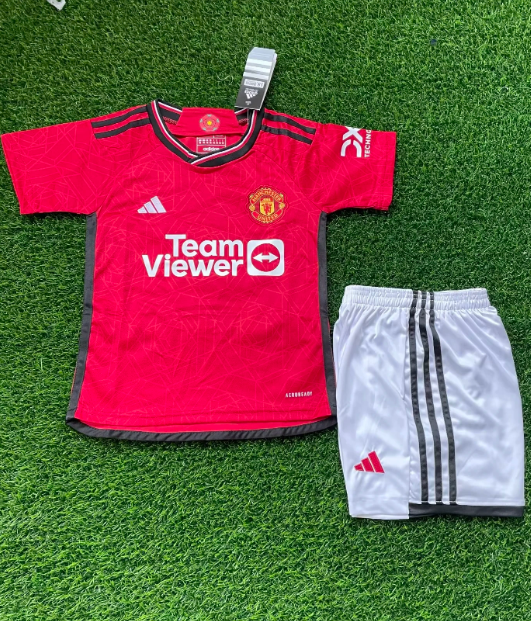 23-24 M-U home kids  Soccer Jersey