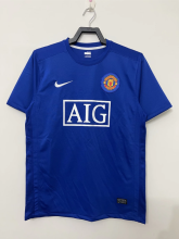 Retro 07/08 M-U away blue Soccer Jersey