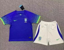 22-23 Brazil  International home kids Soccer Jersey